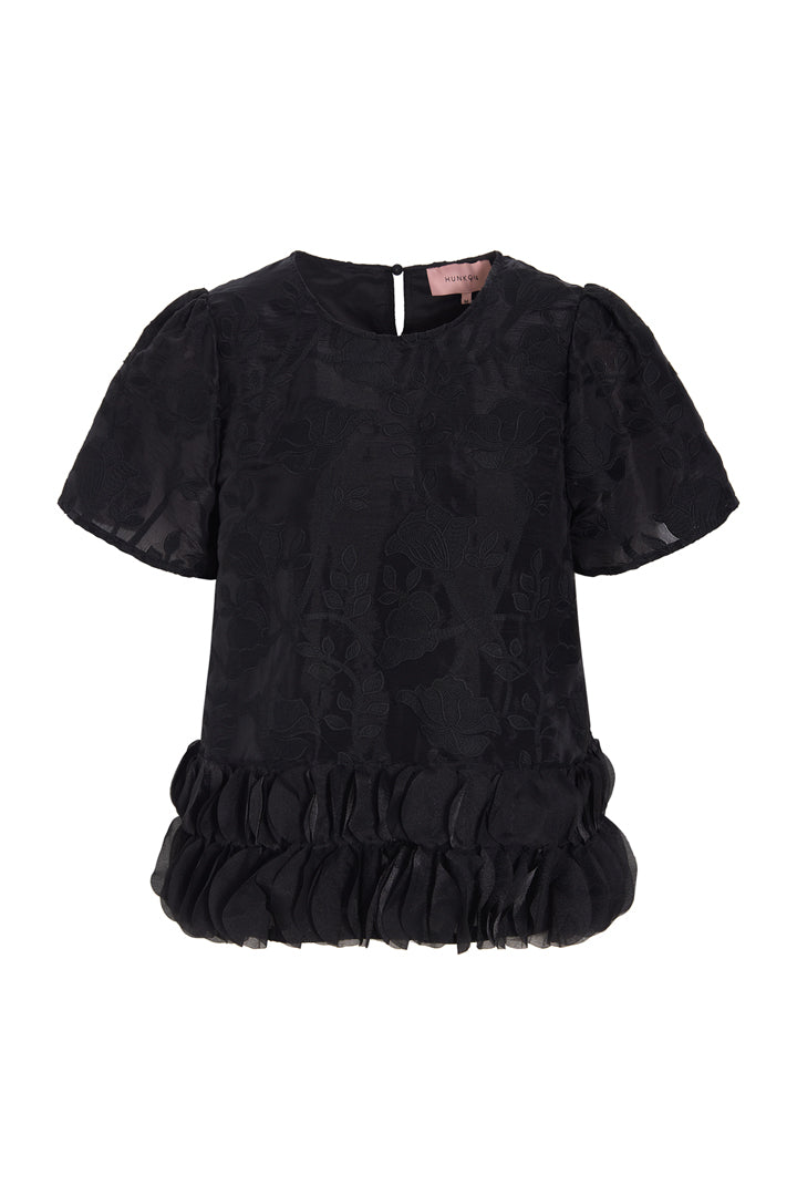 HUNKØN Aiko Blouse Blouses Black