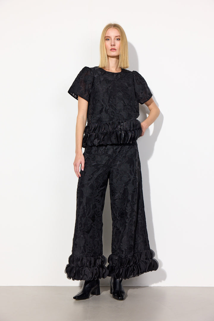 HUNKØN Aiko Blouse Blouses Black
