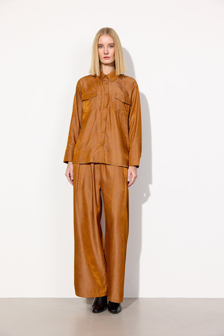 HUNKØN Andy Shirt Shirts Brown