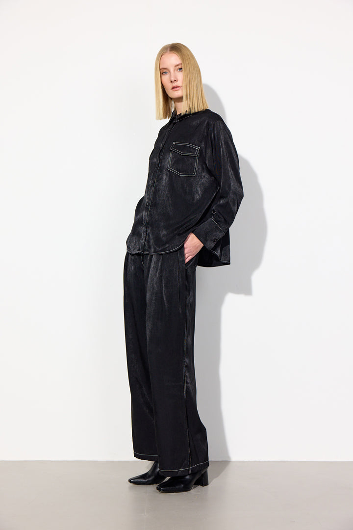 HUNKØN Andy Trousers Trousers Black