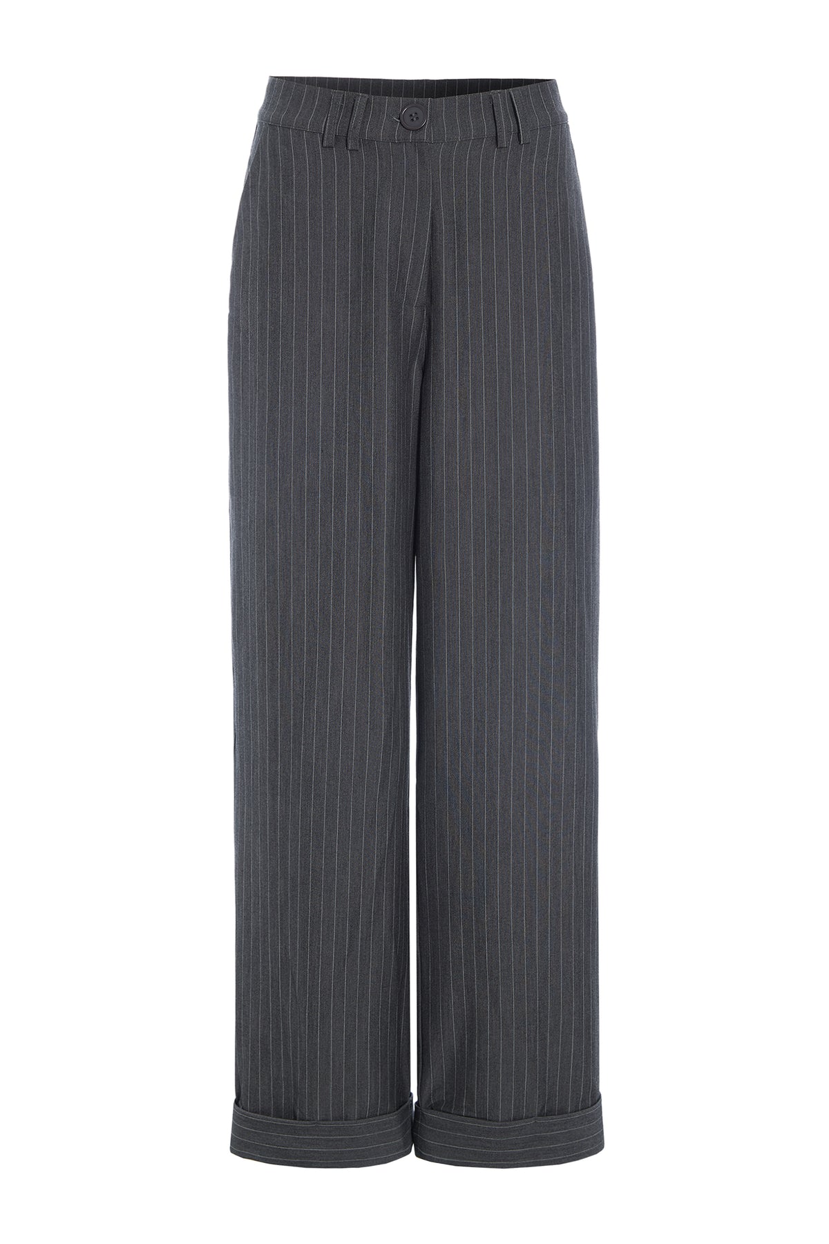 HUNKØN Billie Trousers Trousers Grey Pinstripe