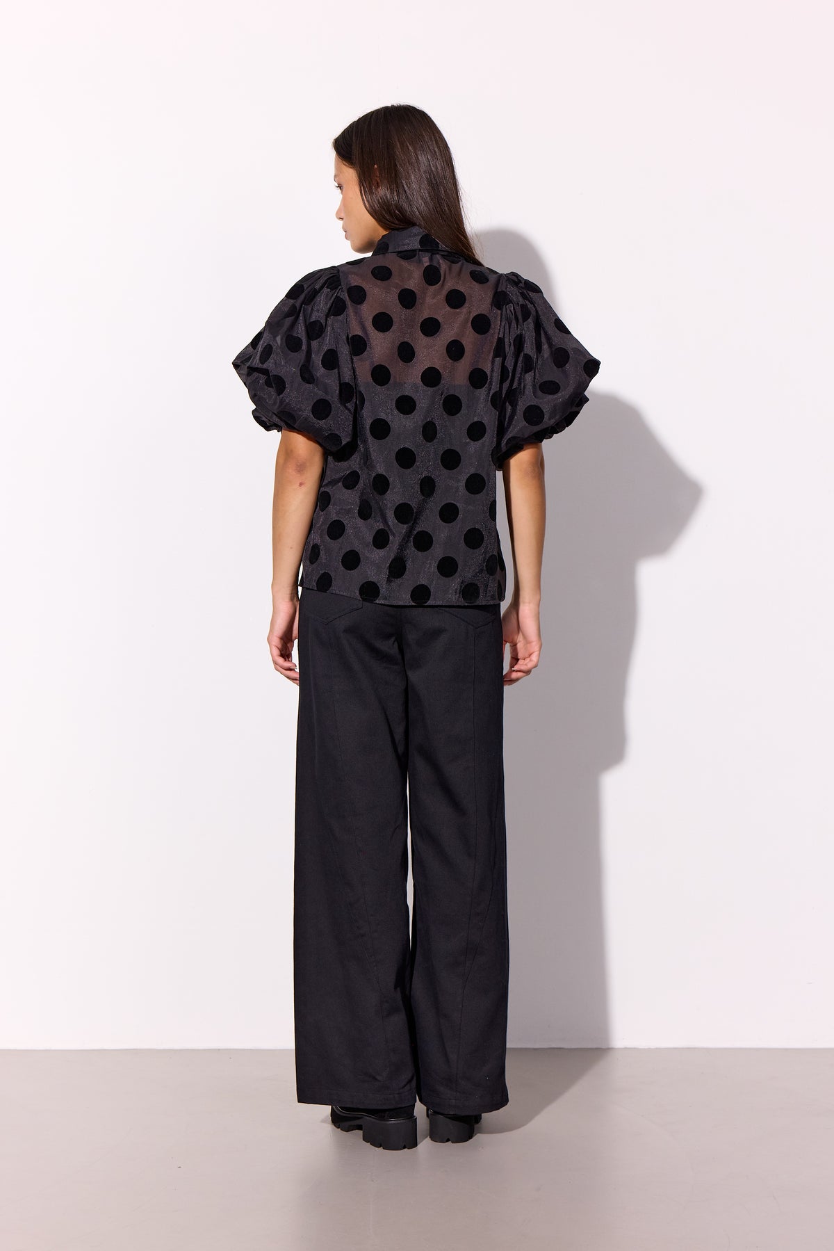 HUNKØN Bobby Shirt Shirts Black w/dots
