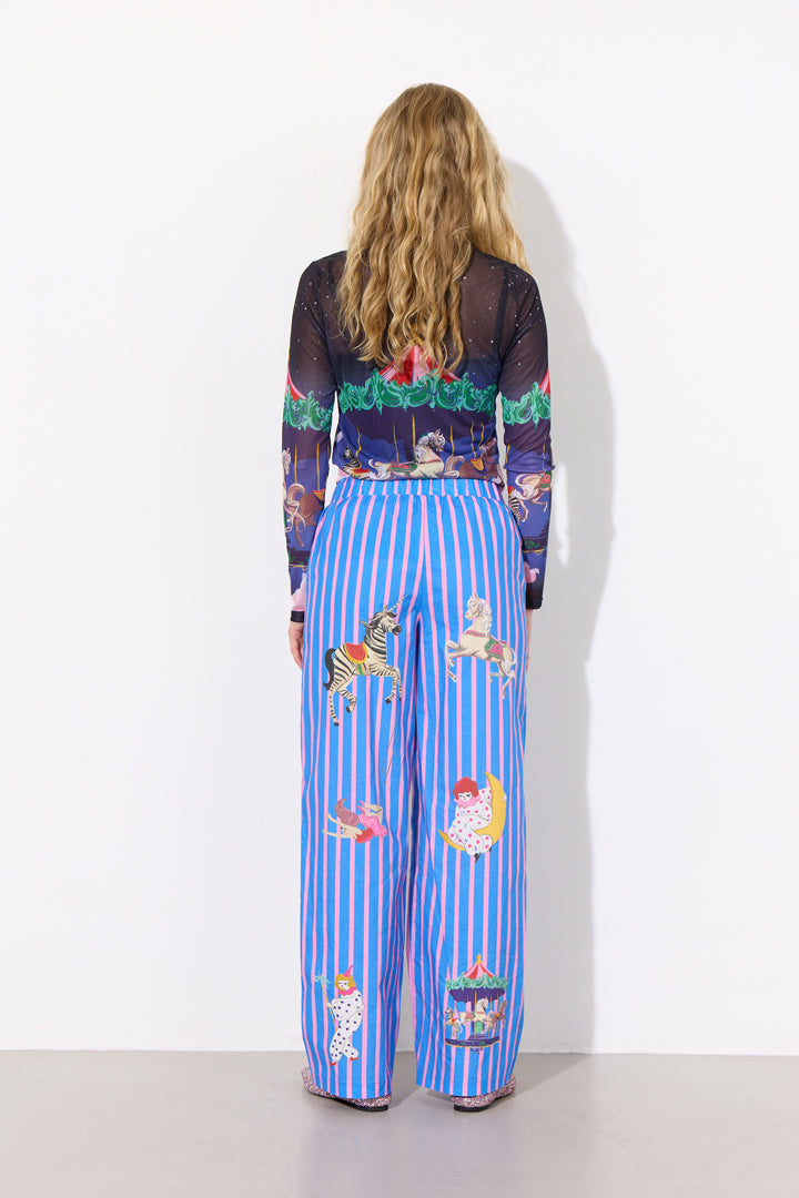 HUNKØN Calista Mesh Blouse Blouses Dream Fairground Art Print