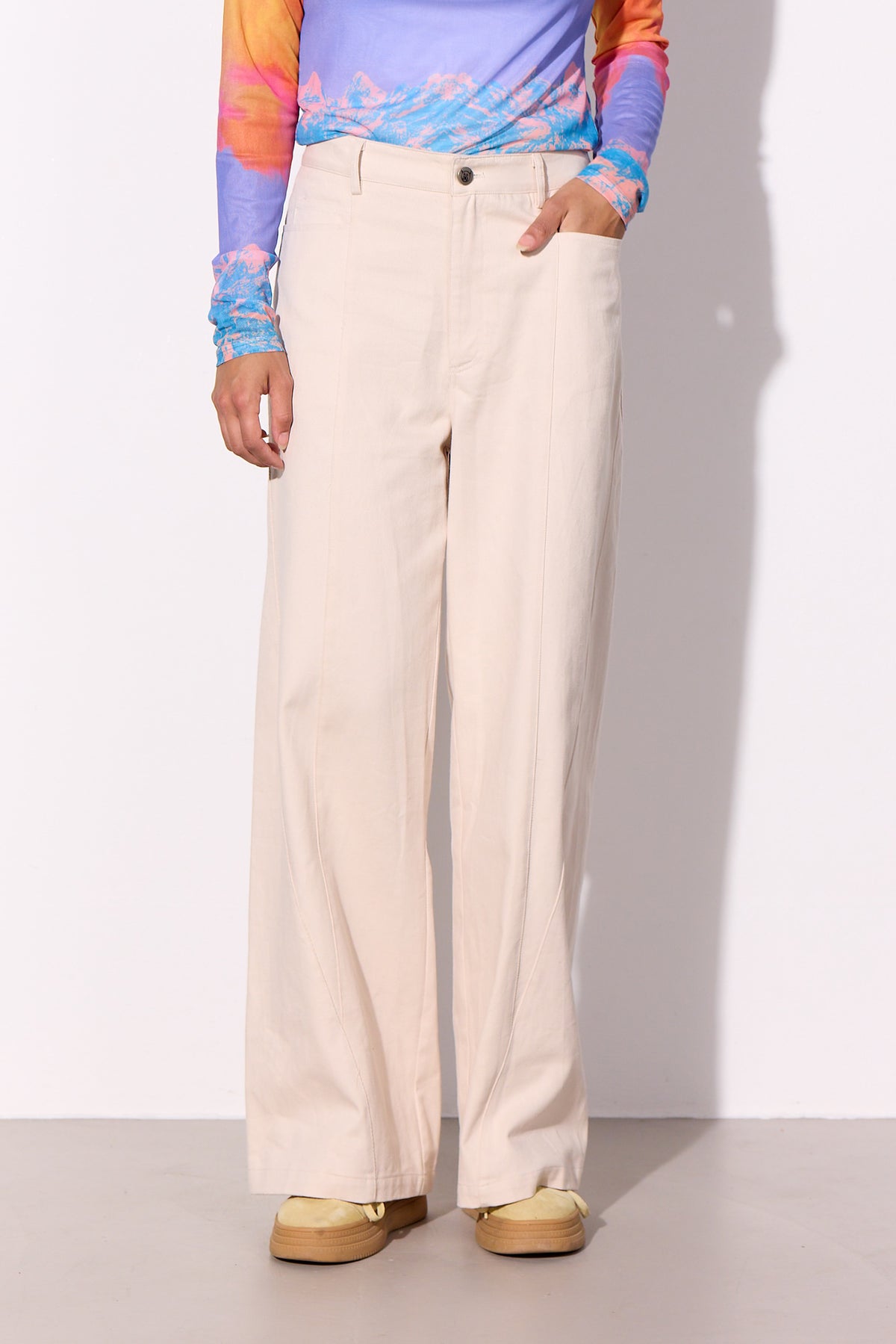 HUNKØN Camden Trousers Trousers Cream