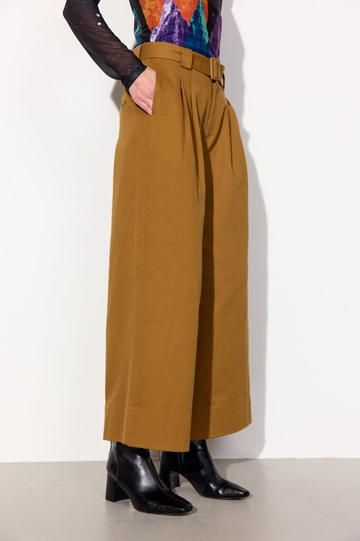 HUNKØN Camden Wide Trousers Trousers Brown