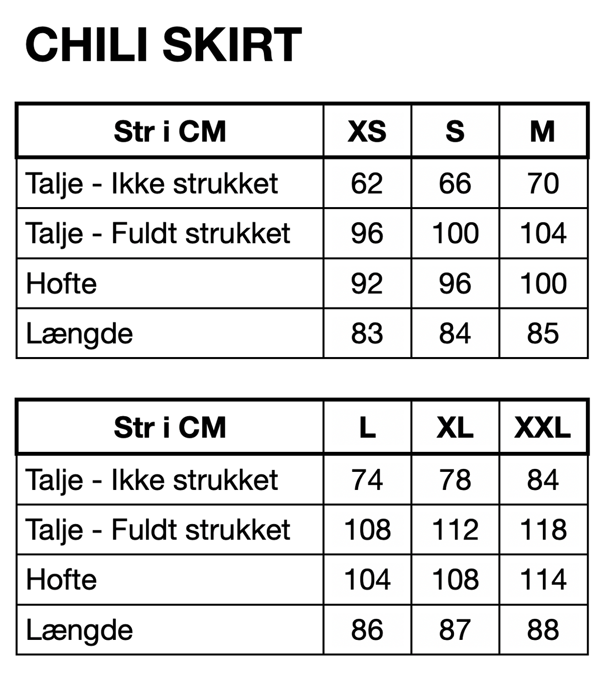 HUNKØN Chili Skirt Skirts Black