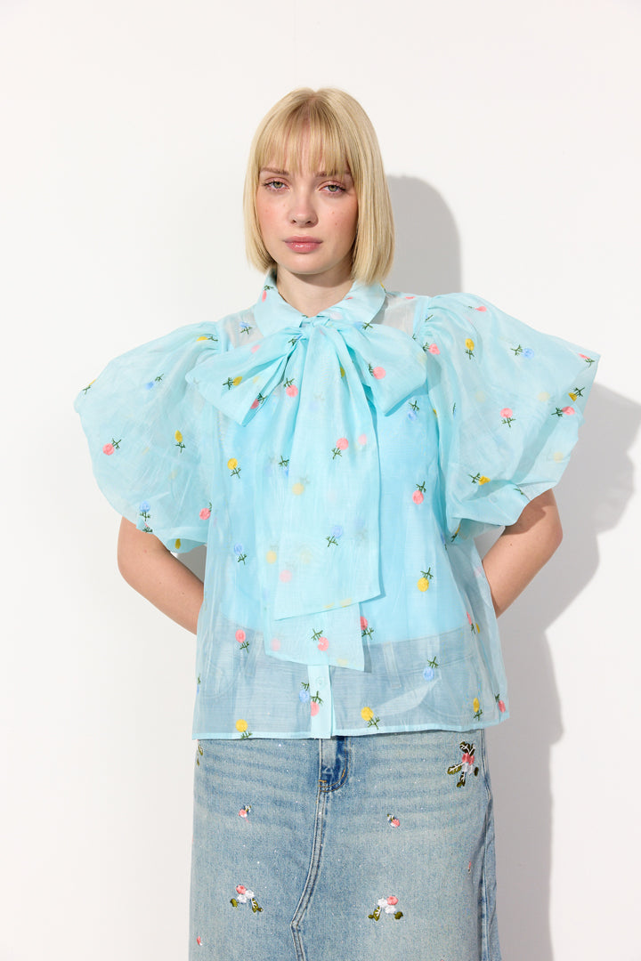 HUNKØN Conny Shirt Shirts Blue