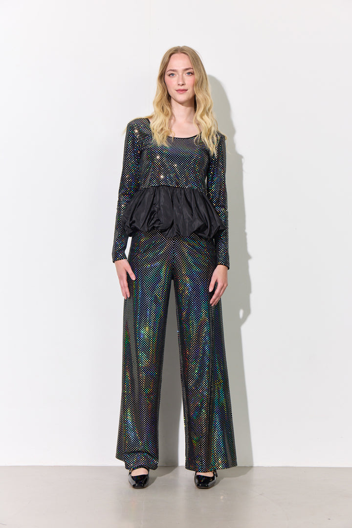 HUNKØN Daisy Trousers Trousers Black Disco