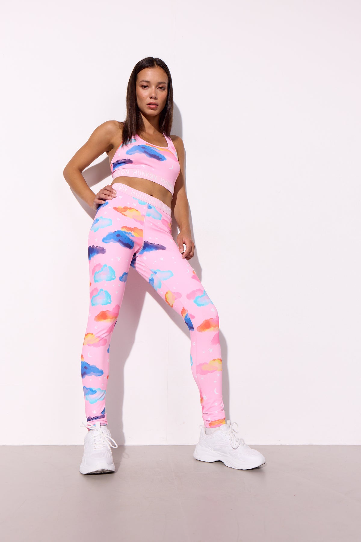 HUNKØN Diana Leggings Leggings Pink sky Art Print