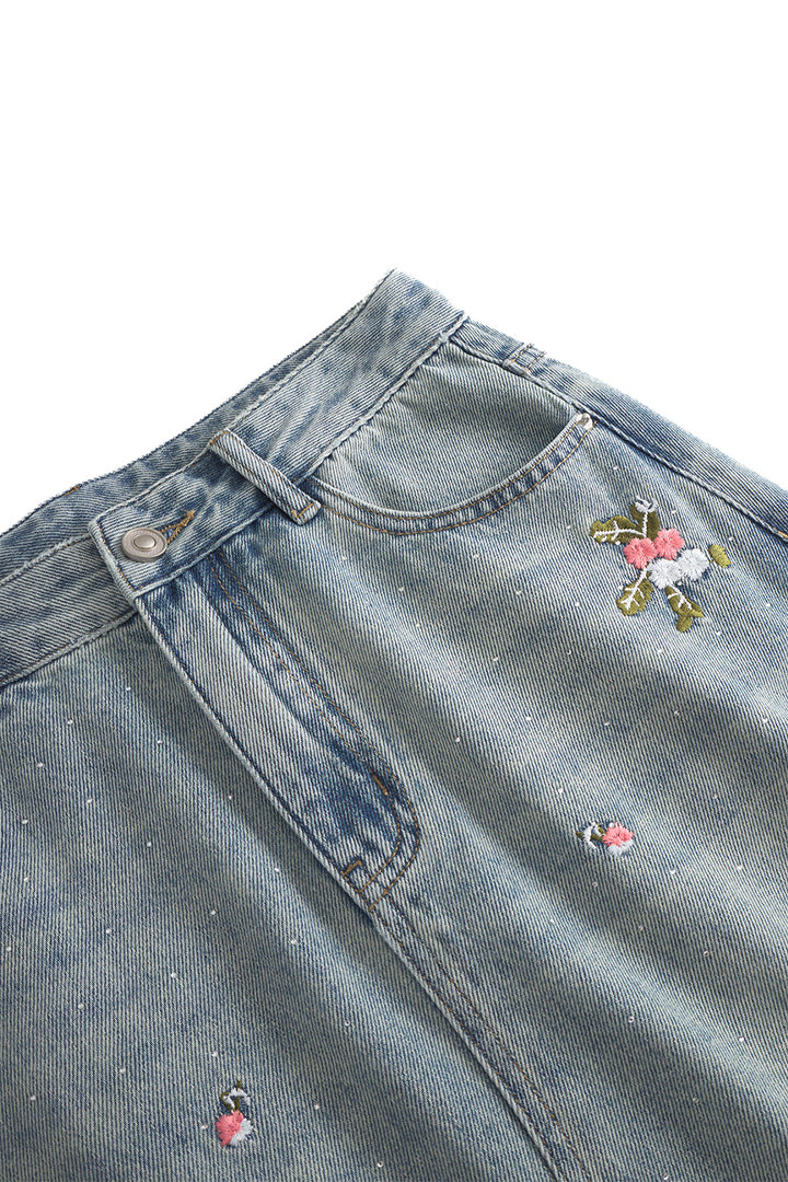 HUNKØN Dolly Denim Skirt Skirts Light Denim