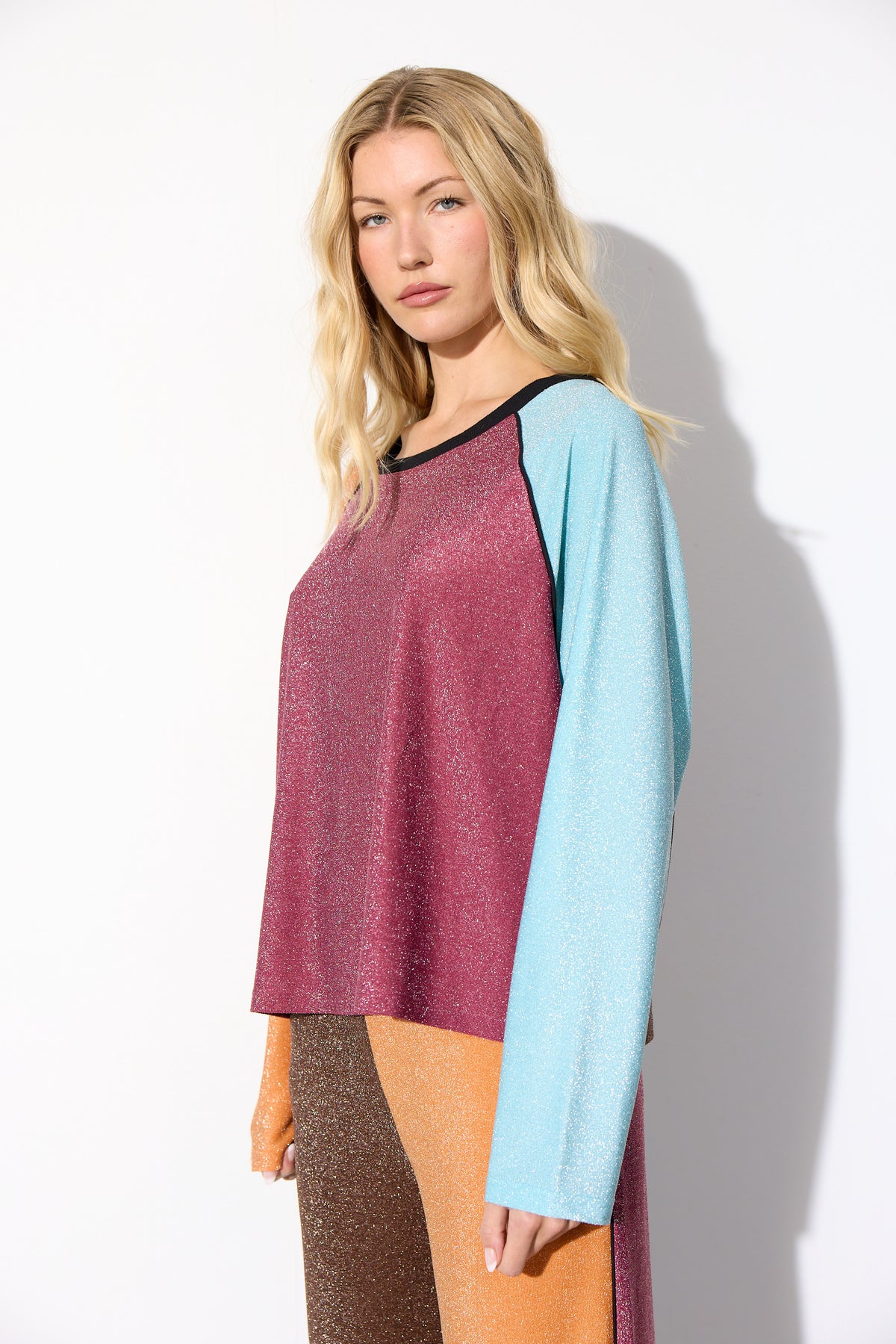 HUNKØN Fatima Blouse Blouses Mixed Glitter