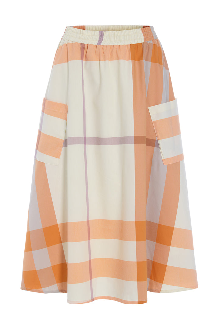 HUNKØN Frankie Skirt Skirts Orange checked