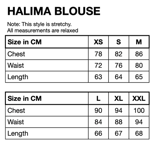 HUNKØN Halima Blouse Blouses Black Striped