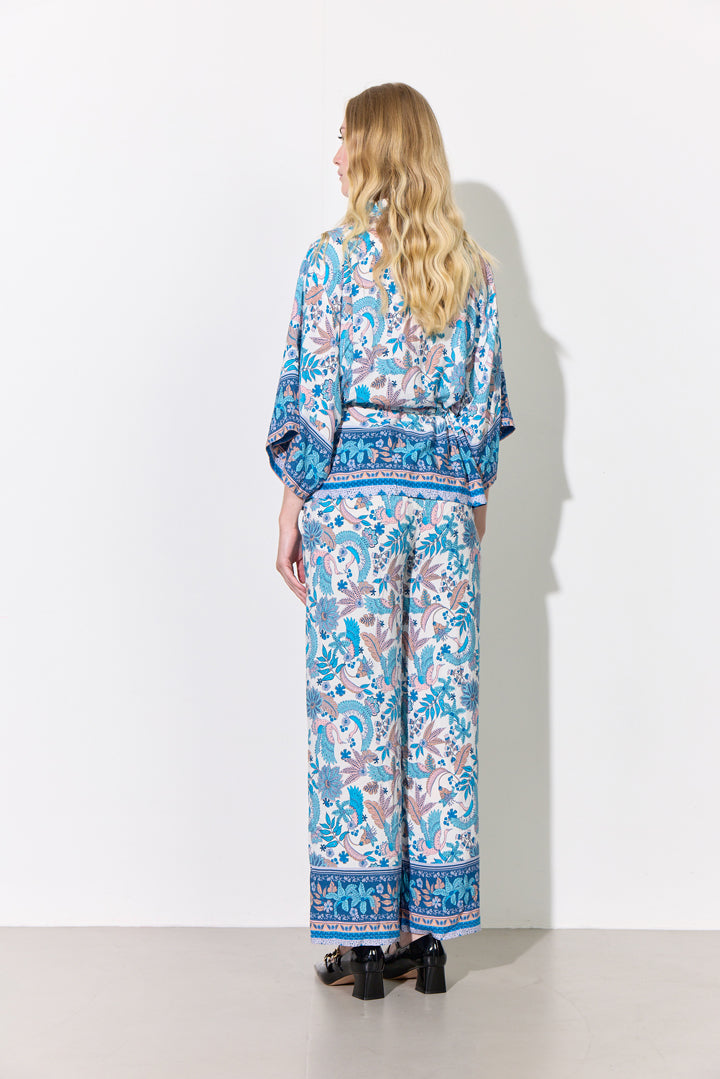 HUNKØN Helene Trousers Trousers Bird Blue