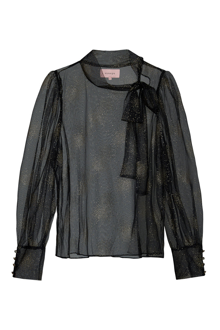 HUNKØN Huxi Blouse Blouses Black