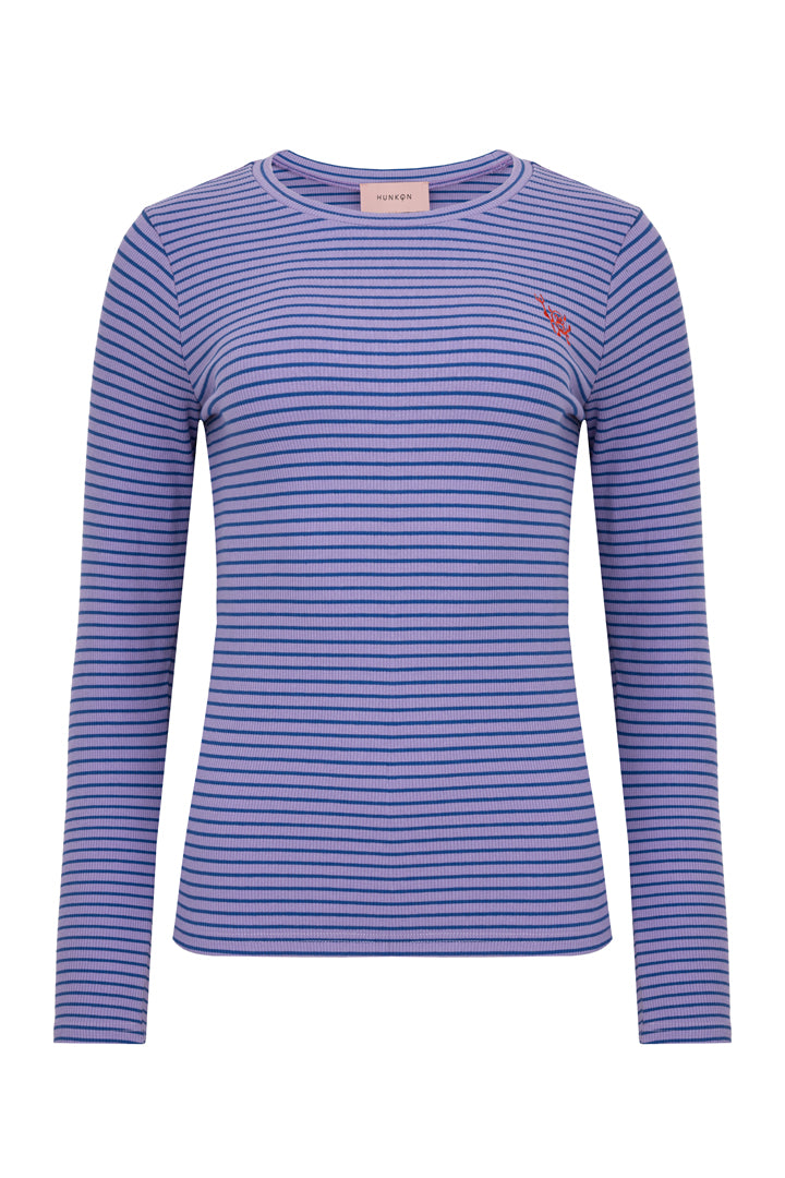 HUNKØN Indie Blouse Blouses Purple Striped