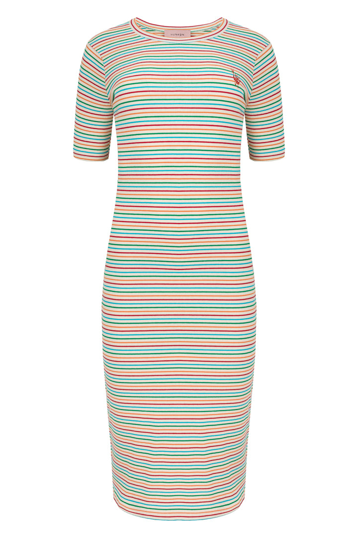HUNKØN Indie Dress Dresses Rainbow Striped
