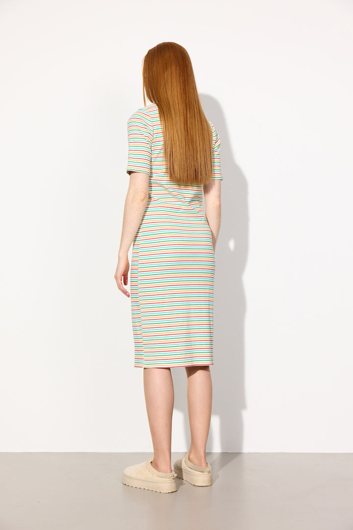 HUNKØN Indie Dress Dresses Rainbow Striped