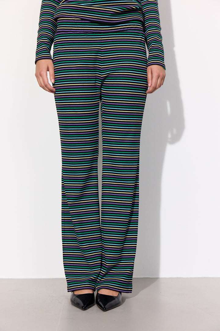 HUNKØN Indie Trousers Trousers Black Striped