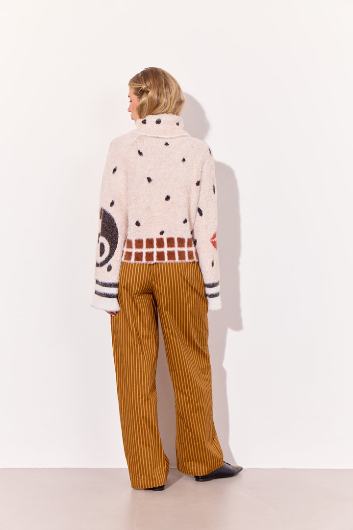 HUNKØN Kitti Knit Blouse Blouses Soft Leo