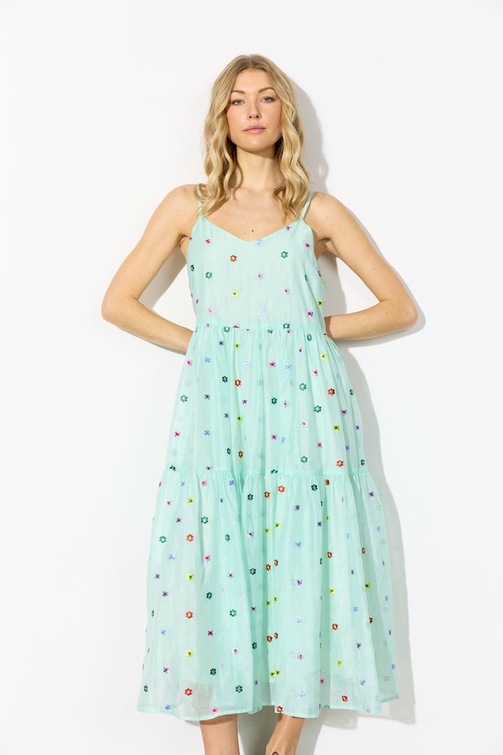 HUNKØN Lucia Strap Dress Dresses Mint