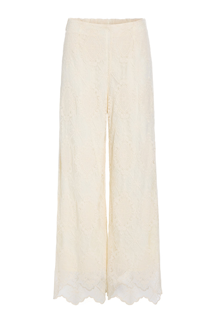 HUNKØN Lulu Lace Trousers Trousers Cream Lace