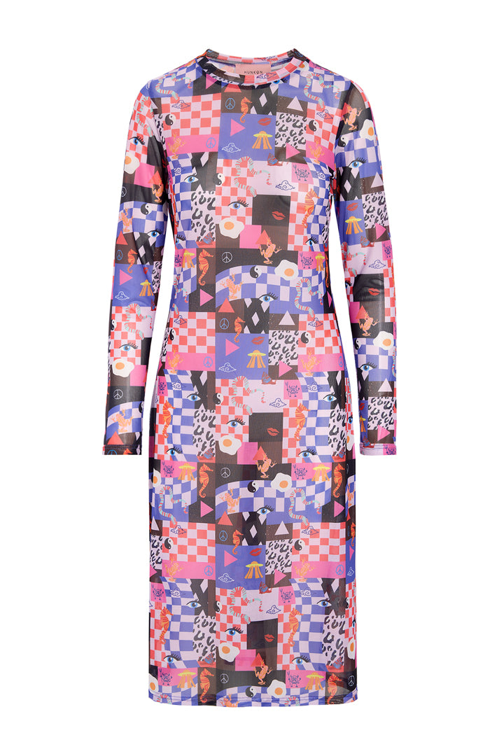 HUNKØN Madison Mesh Dress Dresses Multiverse Art Print