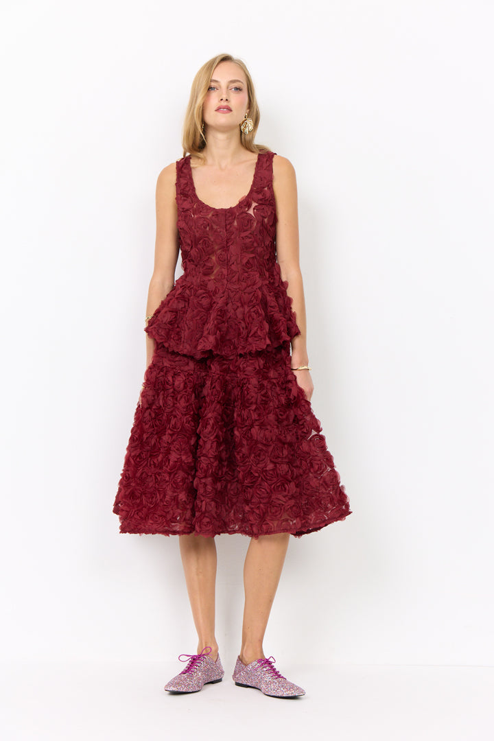 HUNKØN Marianne Skirt Skirts Burgundy