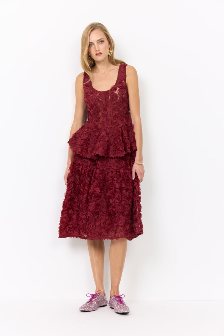 HUNKØN Marianne Skirt Skirts Burgundy