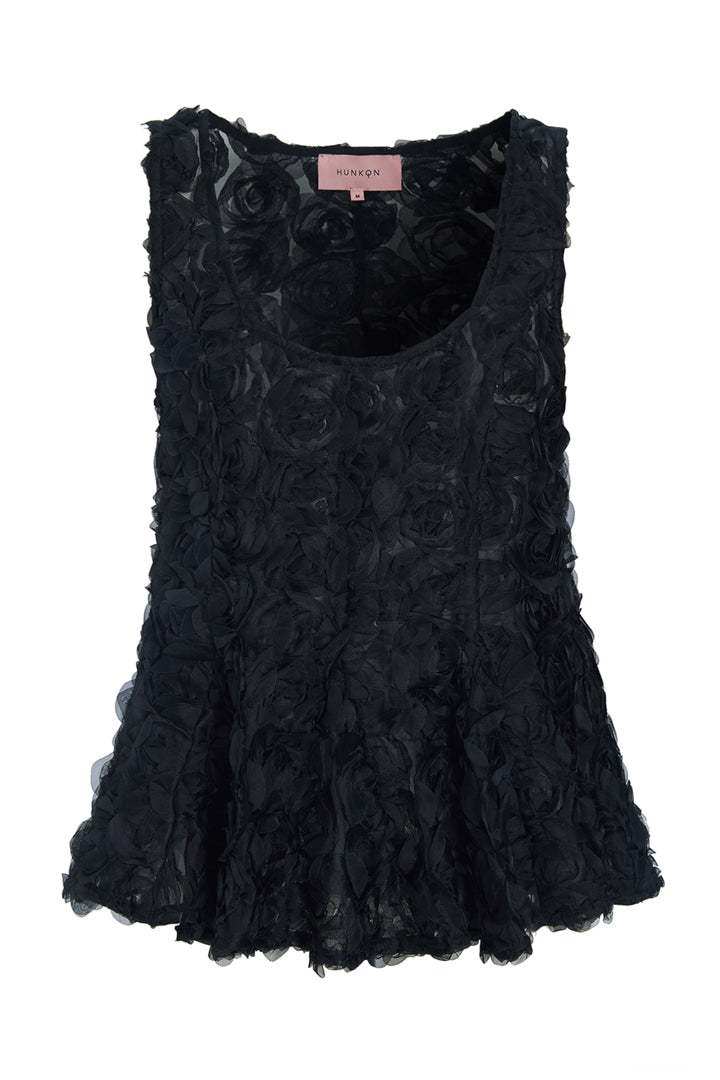HUNKØN Marianne Top Tops Black