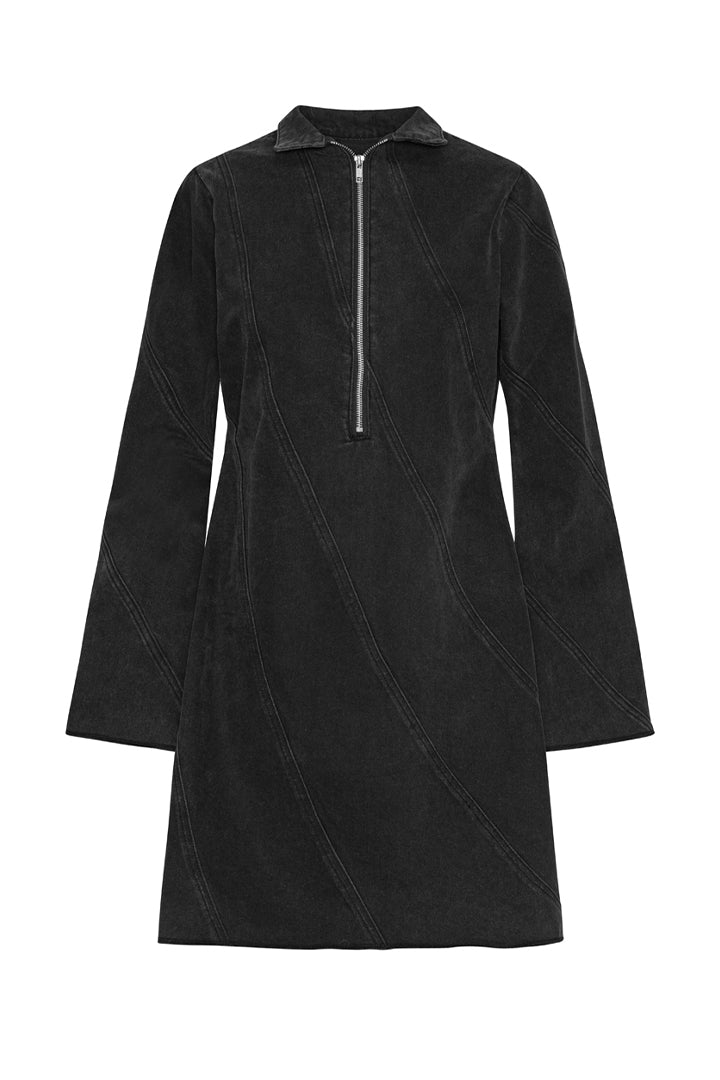 HUNKØN Mette Denim Dress Dresses Black
