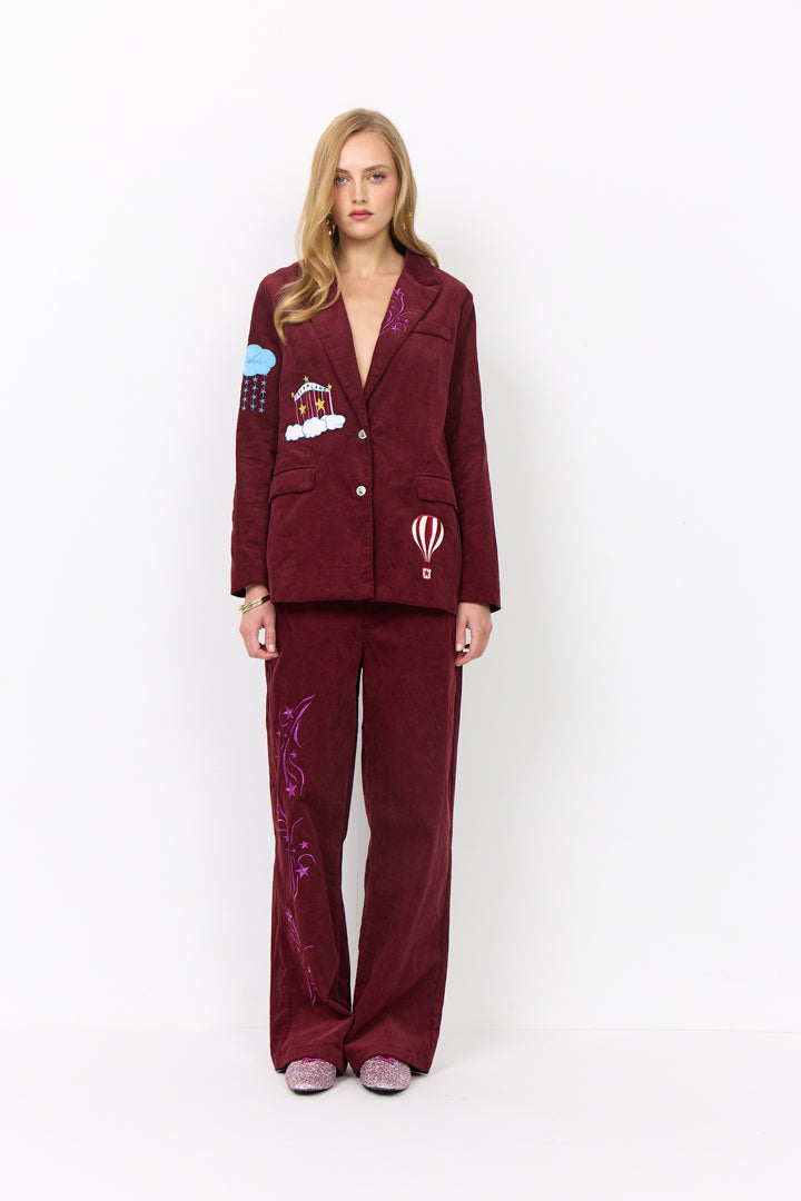 HUNKØN Nadine Trousers Trousers Burgundy