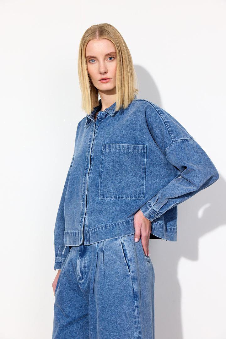 HUNKØN Nala Denim Shirt Shirts Stonewash Denim