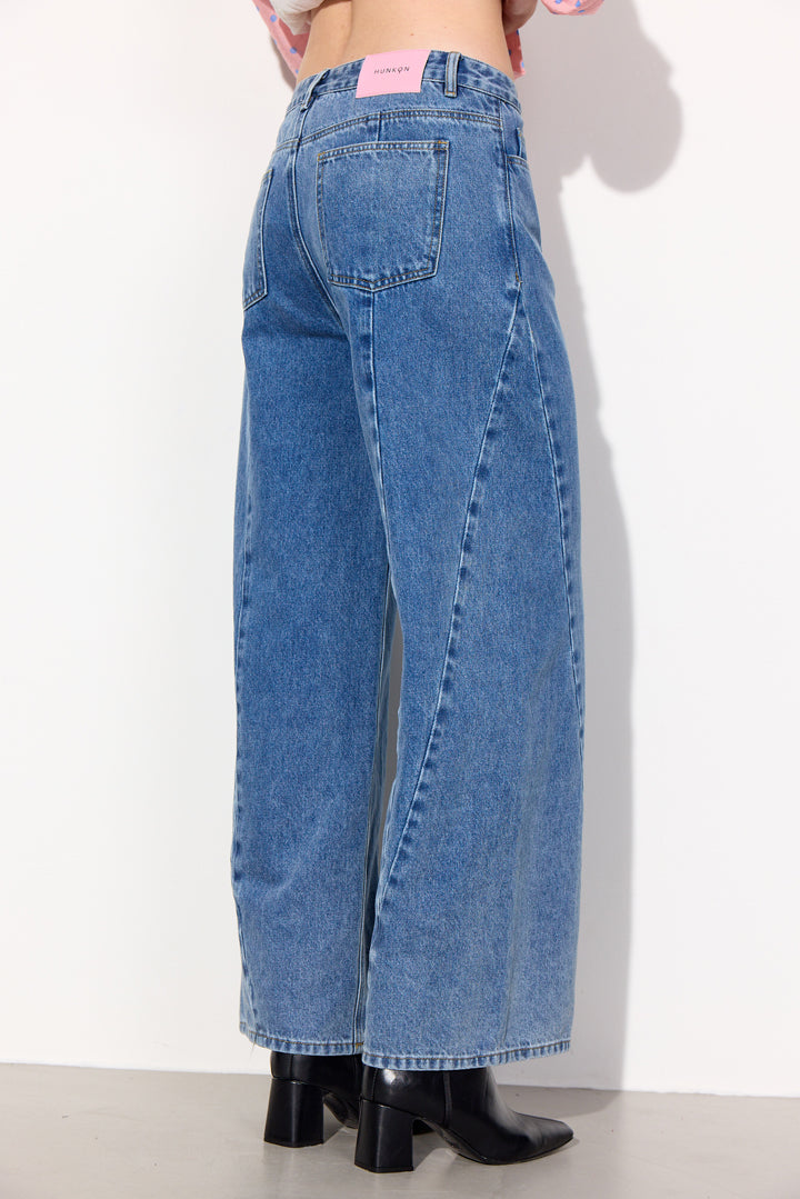 HUNKØN Nala Denim Trousers Trousers Stonewash Denim