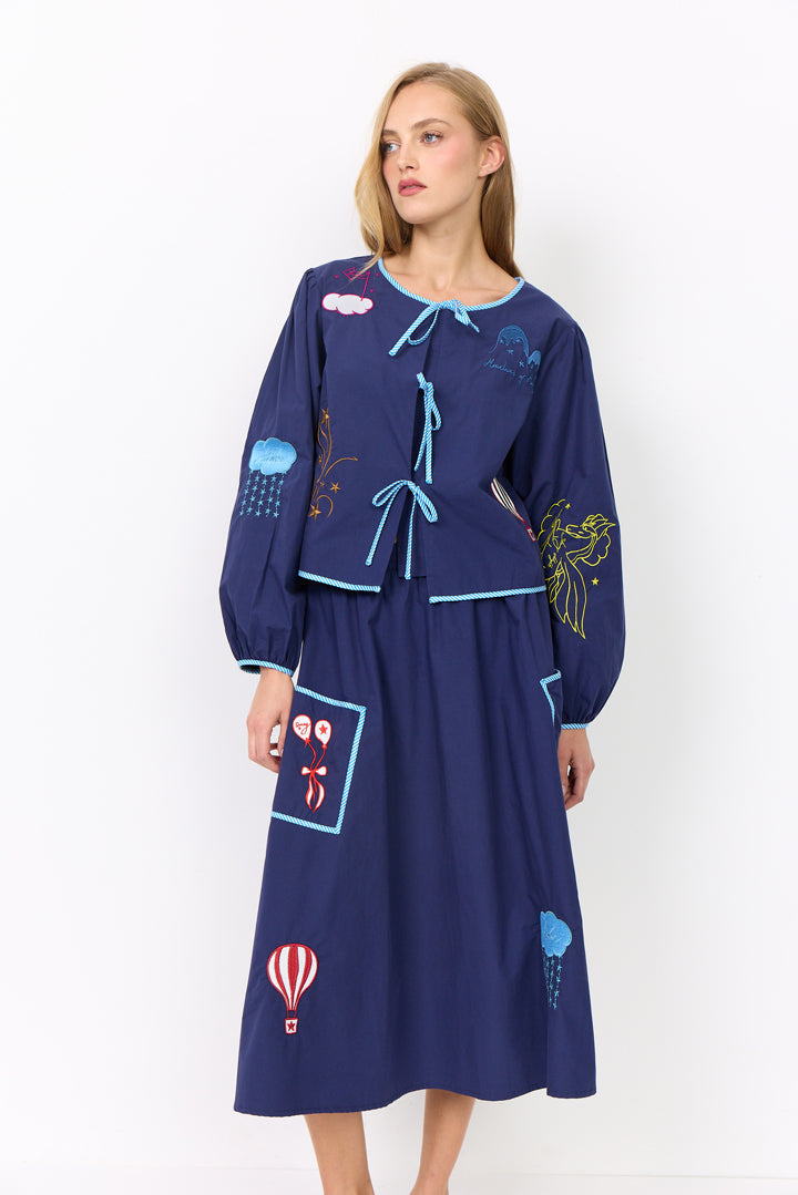 HUNKØN Nicole Skirt Skirts Navy
