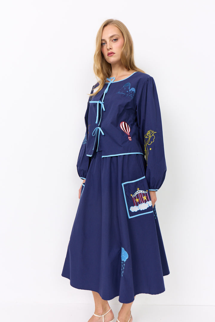 HUNKØN Nicole Skirt Skirts Navy