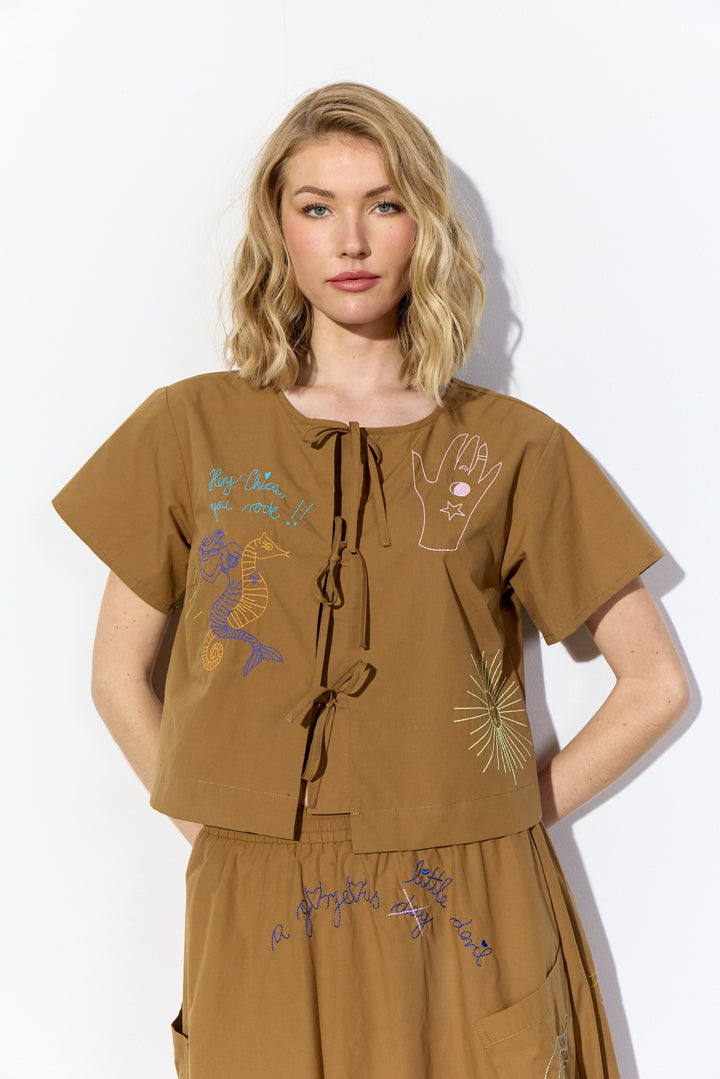 HUNKØN Nima Shirt Shirts Caramel