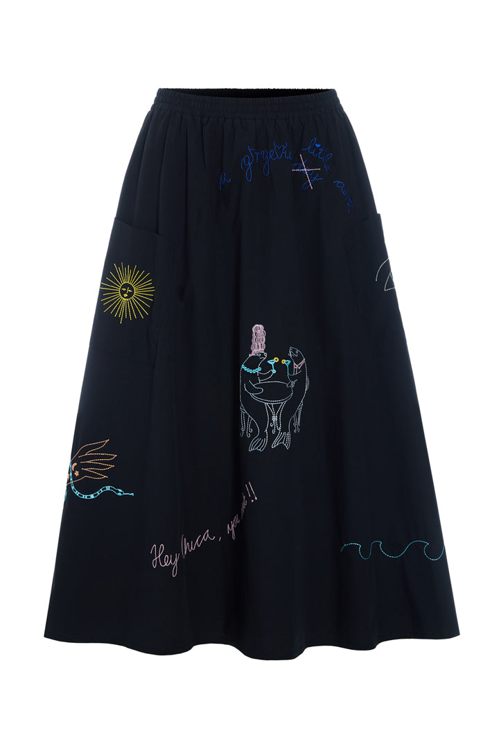 HUNKØN Nima Skirt Skirts Black