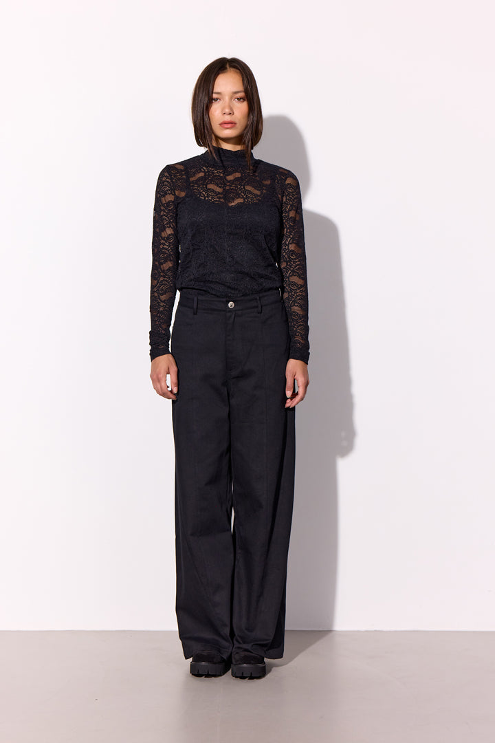 HUNKØN Perry Blouse Blouses Black