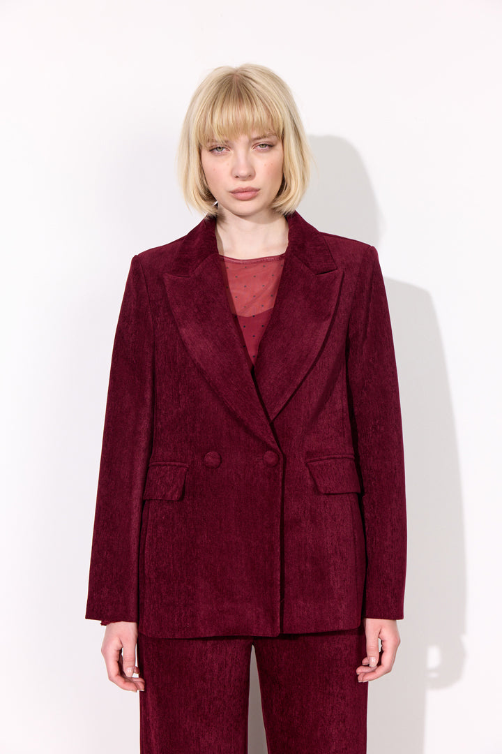 HUNKØN Petra Blazer Jackets Burgundy