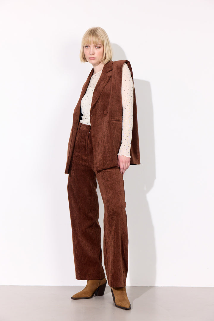 HUNKØN Petra Vest Vests Brown
