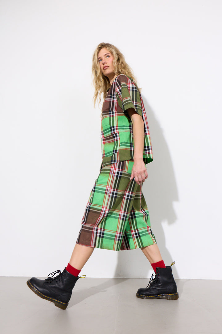 HUNKØN Ramone Shorts Shorts Green Tartan