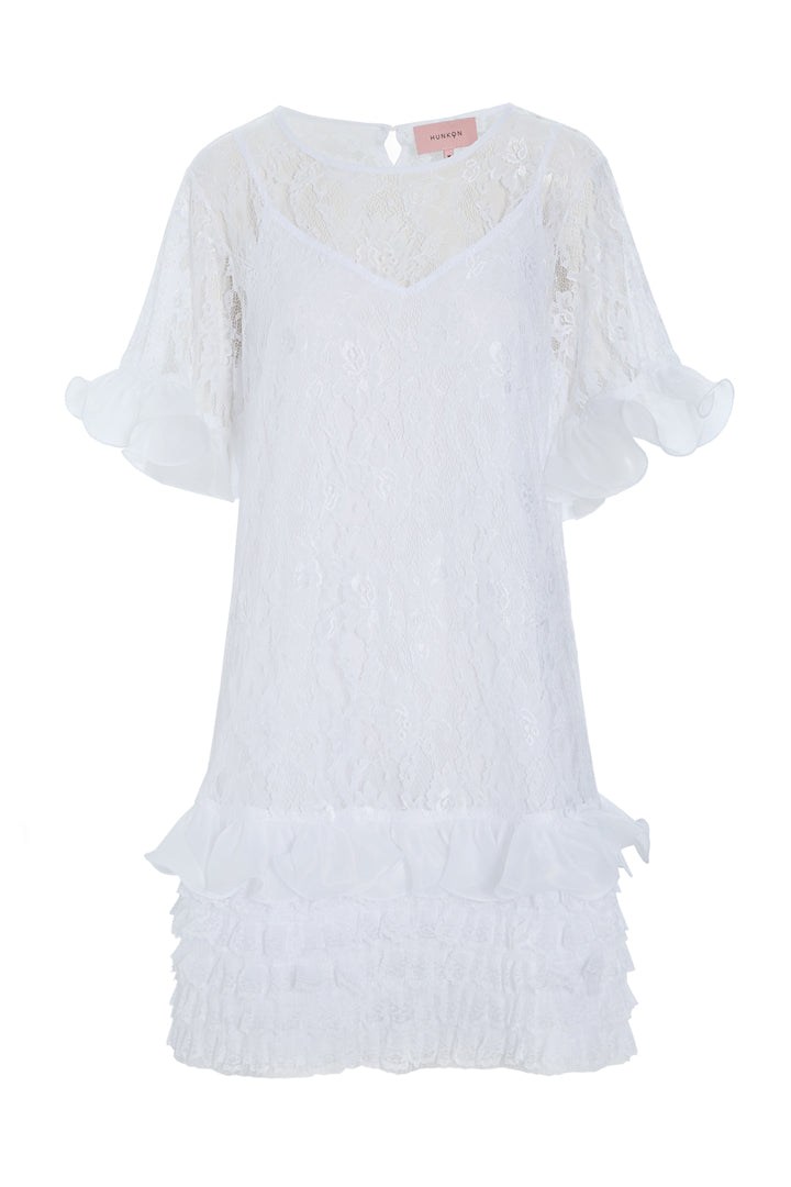 HUNKØN Rosanne Dress Dresses White