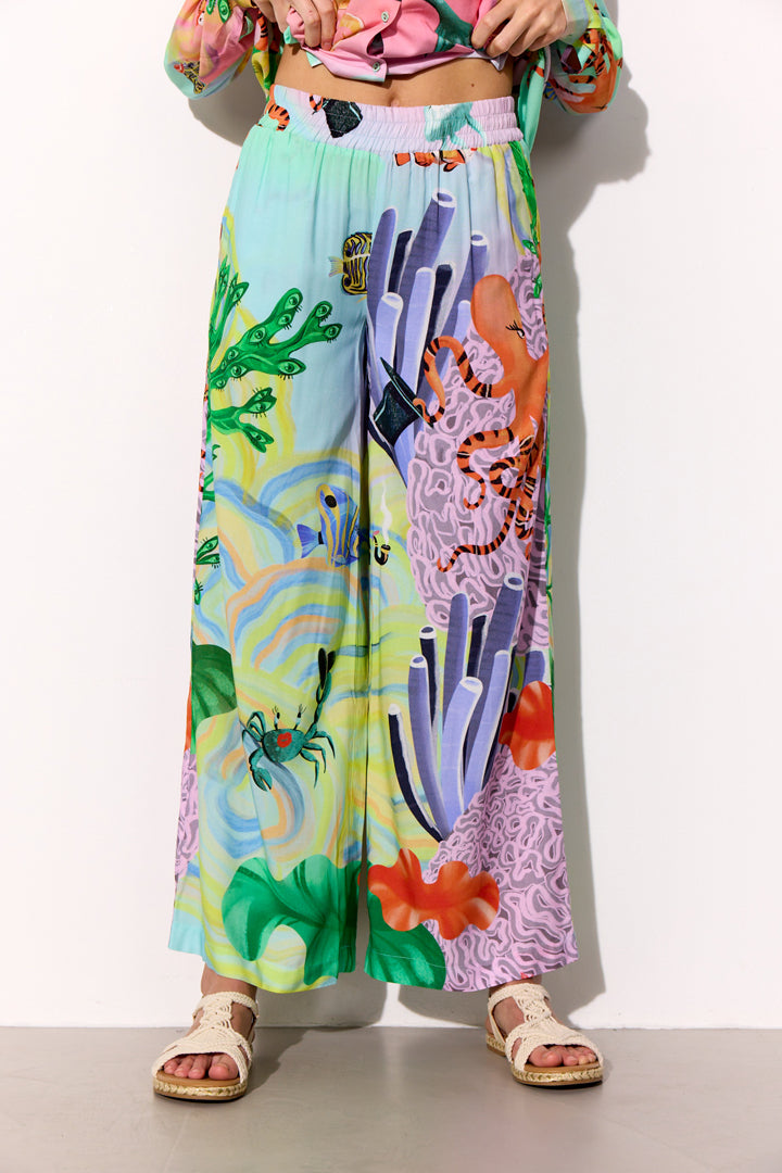 HUNKØN Sandy Trousers Trousers Ocean Life Art Print
