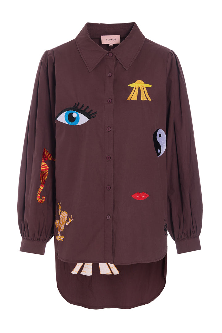 HUNKØN Sasha Shirt Shirts Brown