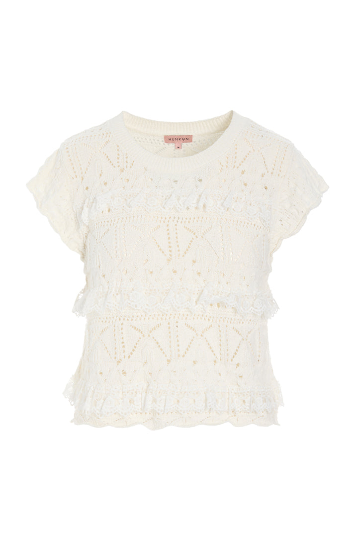HUNKØN Sienna Knit Top Tops Vanilla