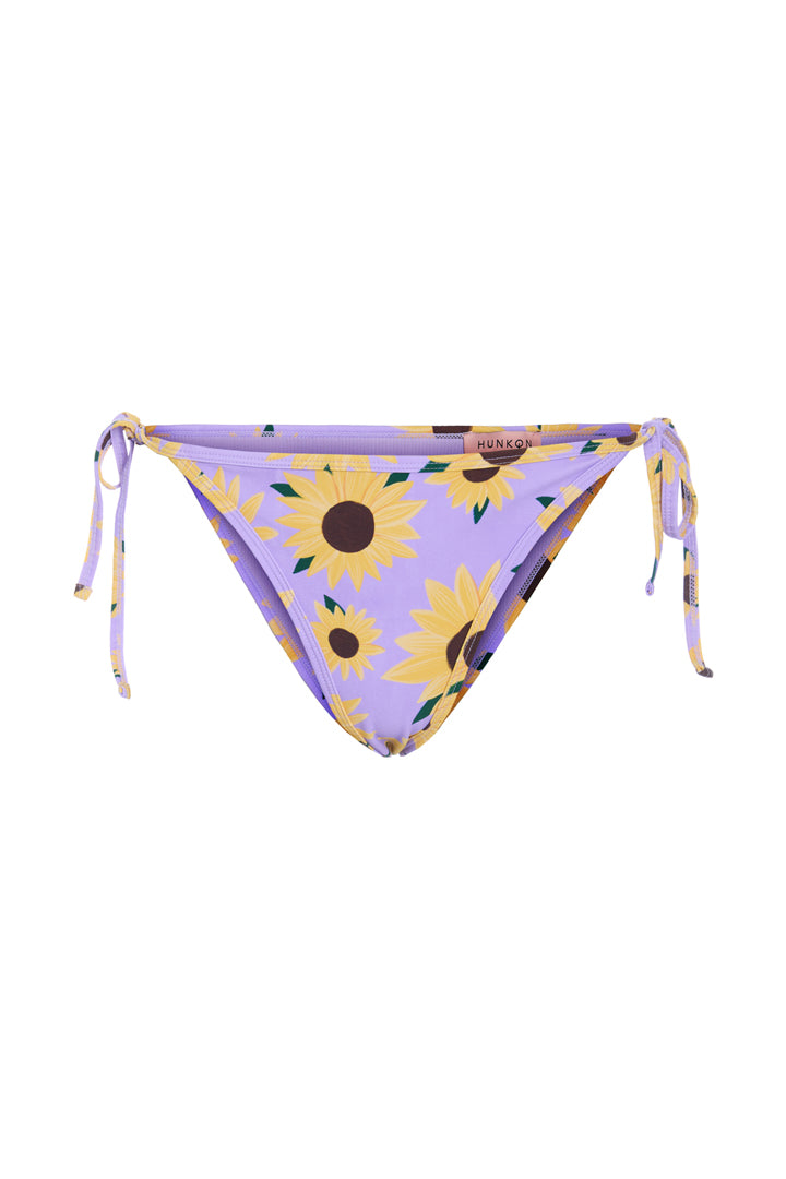 HUNKØN Sunny Bikini Bottom Swimwear Sunflower Art Print
