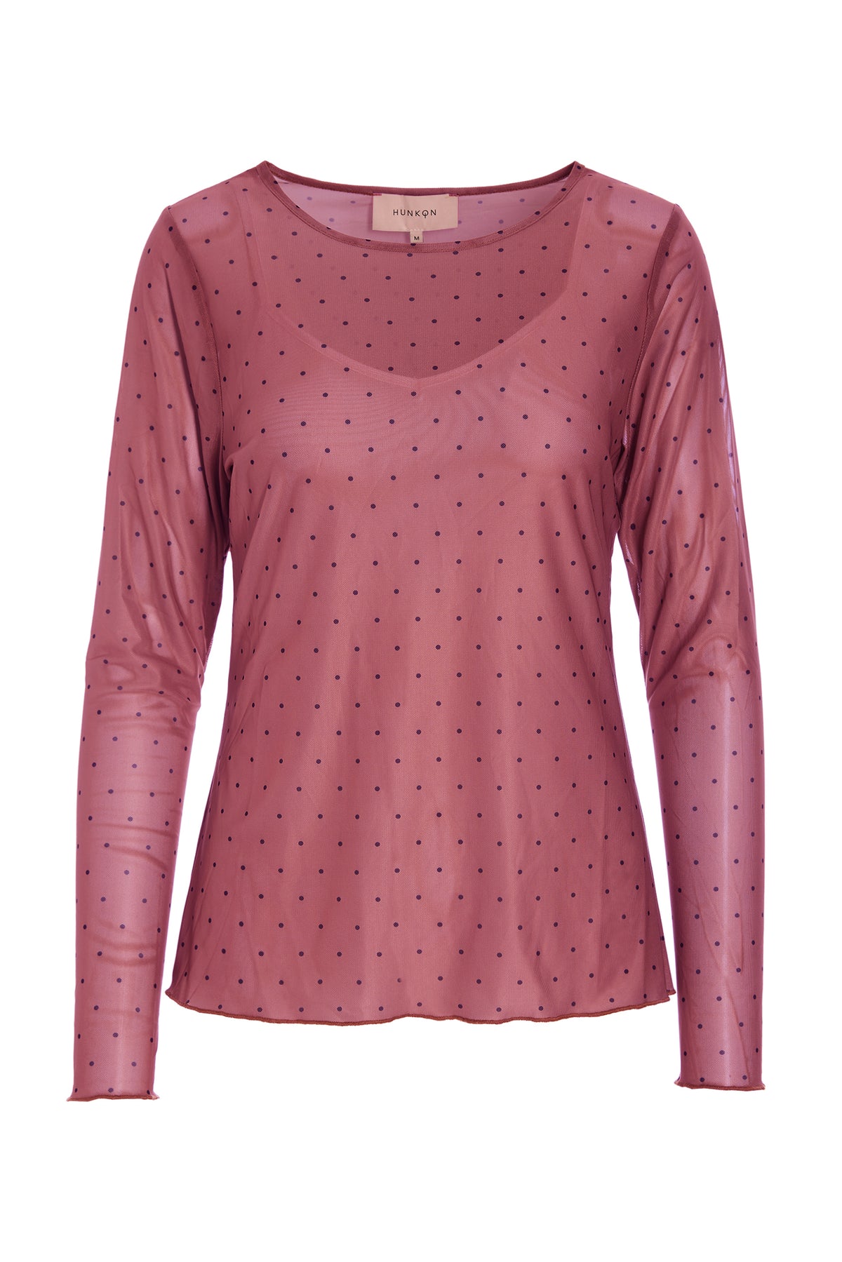 HUNKØN Tova Mesh Blouse Blouses Zinfandel