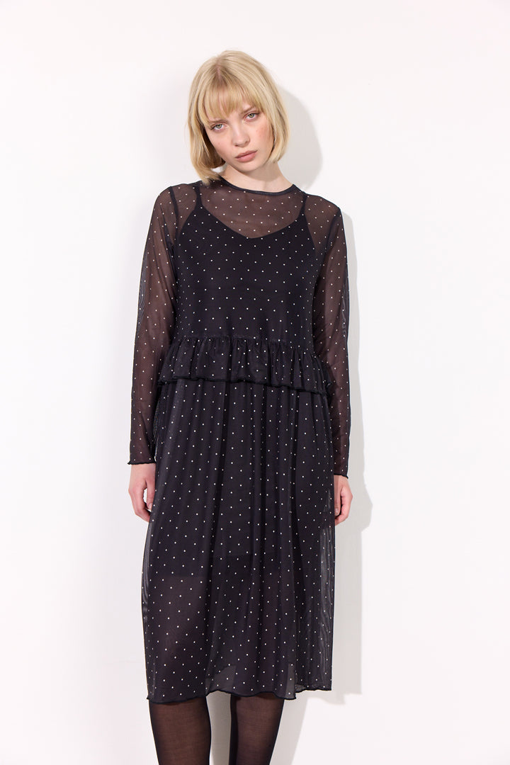 HUNKØN Tova Mesh Dress Dresses Black