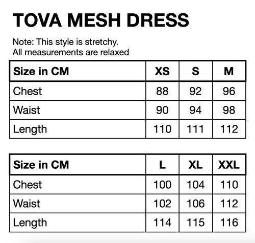 HUNKØN Tova Mesh Dress Dresses Cream